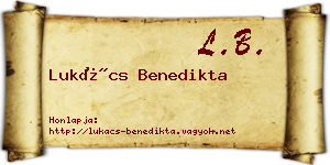 Lukács Benedikta névjegykártya
